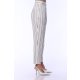 TGH LINO LEISURE HIGH-WAIST STRIPED CIGARETTE PANTS