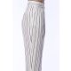 TGH LINO LEISURE HIGH-WAIST STRIPED CIGARETTE PANTS