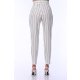 TGH LINO LEISURE HIGH-WAIST STRIPED CIGARETTE PANTS