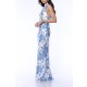 TGH MIDNIGHT ELEGANCE FLORAL PRINT SATIN MAXI DRESS