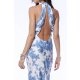 TGH MIDNIGHT ELEGANCE FLORAL PRINT SATIN MAXI DRESS