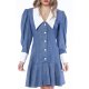 TGH MINI DRESS ECLIPSE DENIM WITH POINTED COLLAR