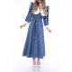 TGH MINI DRESS VIVID DENIM WITH VICTORIAN COLLAR