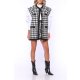 MARMURI CHECKERED PRINT OVERSIZED VEST