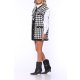 MARMURI CHECKERED PRINT OVERSIZED VEST