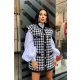 MARMURI CHECKERED PRINT OVERSIZED VEST