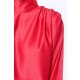 TGH DRAPED CUT-OUT BACK SATIN MIDI DRESS