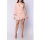 TGH ONE-SLEEVE CUT-OUT RUFFLED MINI DRESS