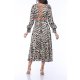 TGH ROCHIE MIDI JUNGLE CU SPATELE DECUPAT SI SNUR 