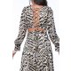 TGH ROCHIE MIDI JUNGLE CU SPATELE DECUPAT SI SNUR 