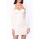 TGH ROCHIE MINI CU TOP STIL CORSET SI UMERI INALTI