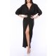 TGH ROCHIE MAXI GLITTERY LYCRA CU SLIT IN FATA