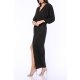 TGH ROCHIE MAXI GLITTERY LYCRA CU SLIT IN FATA