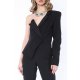 MARMURI ONE-SLEEVE BLAZER STYLE CIGARETTE JUMPSUIT
