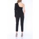 MARMURI ONE-SLEEVE BLAZER STYLE CIGARETTE JUMPSUIT