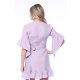 TGH LINO WRAP STYLE RUFFLED MINI DRESS