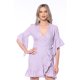 TGH LINO WRAP STYLE RUFFLED MINI DRESS