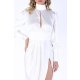 CARLA SATIN HIGH NECK ELEGANT MIDI DRESS