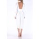 CARLA SATIN HIGH NECK ELEGANT MIDI DRESS