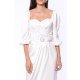 TGH JEWELLERY BELT TULIP SATIN MIDI DRESS